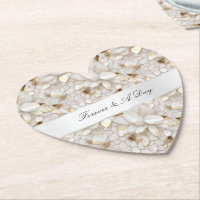 Mariage Chic Gold Glam White Lotus Flowers