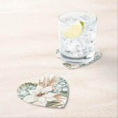 Dessous-de-verre En Papier Mariage de fleurs bleu tropical (En situation)