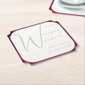 Dessous-de-verre En Papier Mariage de la passion bourguignonne (Incliné)