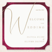 Dessous-de-verre En Papier Mariage de la passion bourguignonne (Devant)