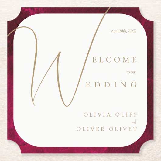 Dessous-de-verre En Papier Mariage de la passion bourguignonne (Devant)