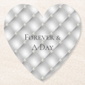 Dessous-de-verre En Papier Mariage Diamond Glam Argent (Devant)