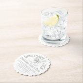 Dessous-de-verre En Papier Mariage Fête Invitation Billet papier (En situation)