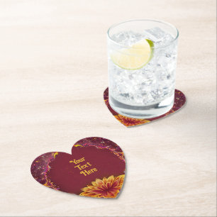 Dessous-de-verre En Papier mariage "Les fleurs éternelles : une célébration d