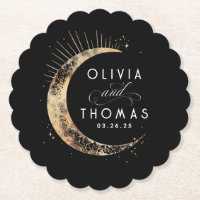 Mariage mystique céleste noir et or