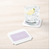 Dessous-de-verre En Papier Mariage Purple Simplement Élégant (En situation)