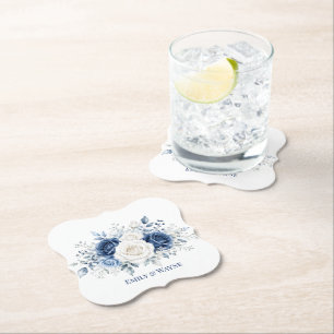 Dessous-de-verre En Papier Mariage Rose Blanche et Bleue de Conte de Fées Hiv