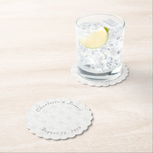 Dessous-de-verre En Papier Mariage vintage en dentelle blanche