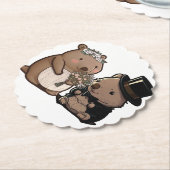 Dessous-de-verre En Papier Mariage Wombat (Incliné)
