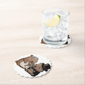 Dessous-de-verre En Papier Mariage Wombat (En situation)