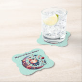 Dessous-de-verre En Papier Maroon magique de Boho mystique | (En situation)