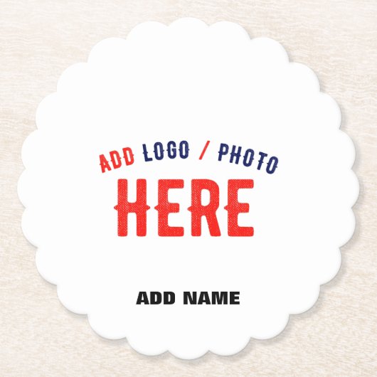 DESSOUS-DE-VERRE EN PAPIER MARQUE BLANCHE MODERNE ET PERSONNALISABLE VÉRIFIÉE (Devant)