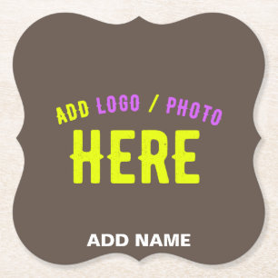 DESSOUS-DE-VERRE EN PAPIER MARQUE VÉRIFIÉE DE CAFÉ MODERNE ET PERSONNALISABLE