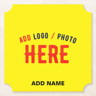 DESSOUS-DE-VERRE EN PAPIER MARQUE VÉRIFIÉE JAUNE CLAIR ET MODERNE