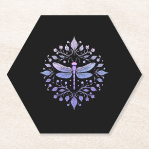 Dessous-de-verre En Papier Méditation Géométrie Fractale Spirituelle Yoga Lib