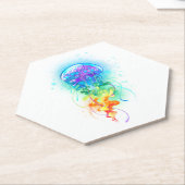 Dessous-de-verre En Papier Méduse arc-en-ciel (Incliné)