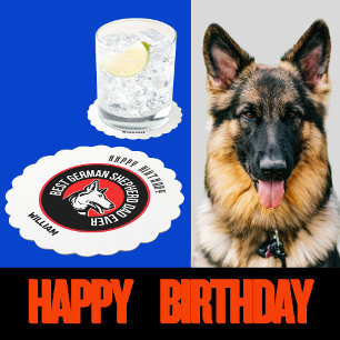 Dessous-de-verre En Papier Meilleur berger allemand papa jamais