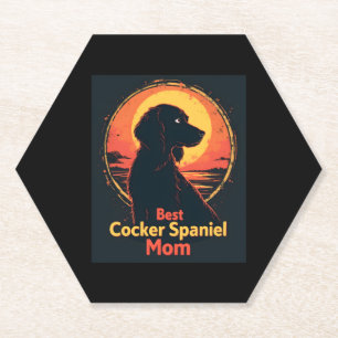 Dessous-de-verre En Papier Meilleur Chien Mère Maman - Vintage Cocker Spaniel