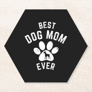 DESSOUS-DE-VERRE EN PAPIER MEILLEUR CHIEN MOM JAMAIS