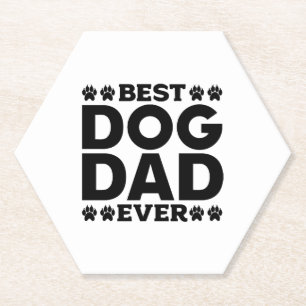 Dessous-de-verre En Papier Meilleur Chien Papa Jamais - Amoureux des chiens &