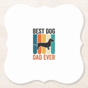 Dessous-de-verre En Papier Meilleur papa chien de tous les temps Design de t-