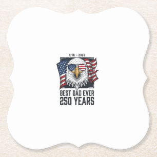 Dessous-de-verre En Papier Meilleur Papa De Tous Les Temps 250 Ans T-Shirt Ea