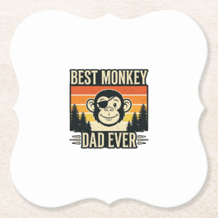 Dessous-de-verre En Papier Meilleur Papa Singe Vintage T-shirt de Papa Singe_