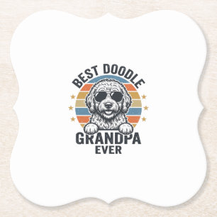 Dessous-de-verre En Papier Meilleur Papy Doodle de tous les temps Design de c