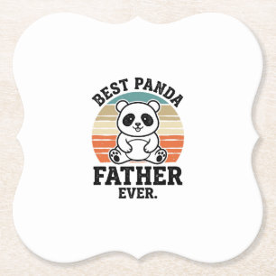Dessous-de-verre En Papier Meilleur père panda jamais conception de t-shirt v