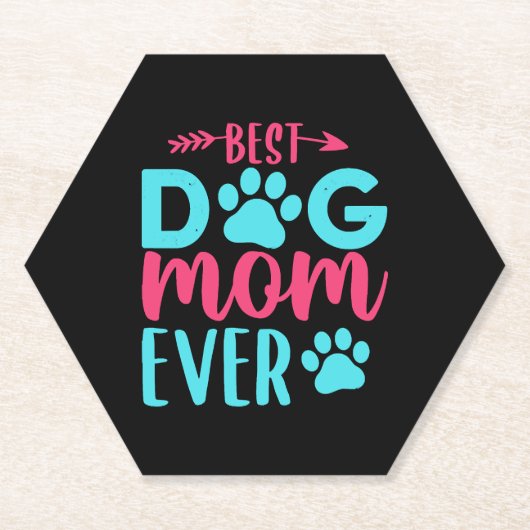 Dessous-de-verre En Papier Meilleure maman de chien jamais mère (Devant)