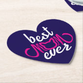 Dessous-de-verre En Papier Meilleure maman jamais (Incliné)