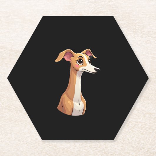 Dessous-de-verre En Papier Meilleure vie avec Arabian Greyhound Long Sleeve T (Devant)