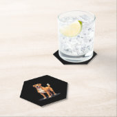 Dessous-de-verre En Papier Meilleure vie avec T-shirt Dogo Canario Long Sleev (En situation)