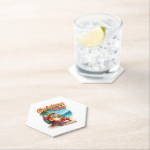 Dessous-de-verre En Papier Meowy Xmas Summer Christmas In July Chillin Cool C (En situation)