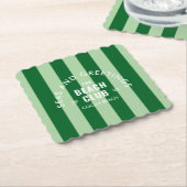 Dessous-de-verre En Papier Mer Et Salutations Le Beach Club Green Stripe (Incliné)