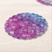 Dessous-de-verre En Papier Mermaid Anniversaire rose pourpre (Incliné)