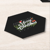 Dessous-de-verre En Papier Merry Christmas (Incliné)