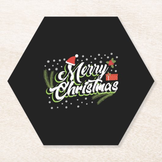 Dessous-de-verre En Papier Merry Christmas (Devant)