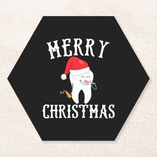 Dessous-de-verre En Papier Merry Christmas Tooth Doctor dential (Devant)