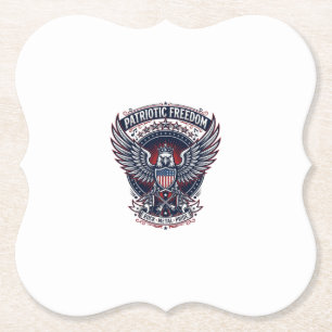 Dessous-de-verre En Papier Metal Ailes Patriotiques Musique Patriotique Rock