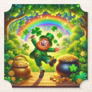 Dessous-de-verre En Papier Mignon lutin magique Saint-Patrick