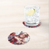 Dessous-de-verre En Papier mignonne fille de Noël anime (En situation)