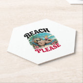 Dessous-de-verre En Papier Mignonne Sloth été (Incliné)