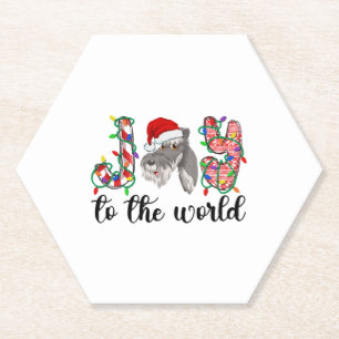 Dessous-de-verre En Papier Miniature Schnauzer Noël Mini Schnauzer Noël