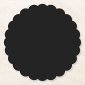 Dessous-de-verre En Papier Minimalist Black Cat Silhouette  (Devant)
