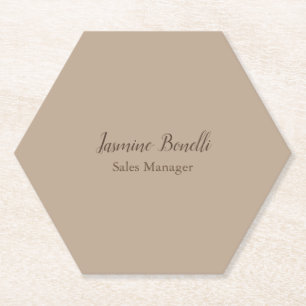 Dessous-de-verre En Papier Minimaliste moderne professionnel