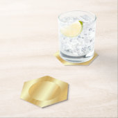 Dessous-de-verre En Papier Modèle blanc élégant et tendance (En situation)