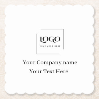 Dessous-de-verre En Papier Modèle de logo personnalisé élégant