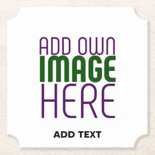 DESSOUS-DE-VERRE EN PAPIER MODÈLE DE TEXTE D'IMAGE BLANCHE SIMPLE MODERNE