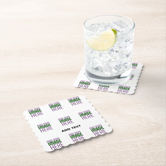 DESSOUS-DE-VERRE EN PAPIER MODÈLE DE TEXTE D'IMAGE BLANCHE SIMPLE MODERNE (En situation)